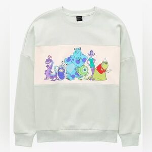 Disney Pixar Monsters, Inc. Her Universe Women's Crewneck Sweatshirt Green SM